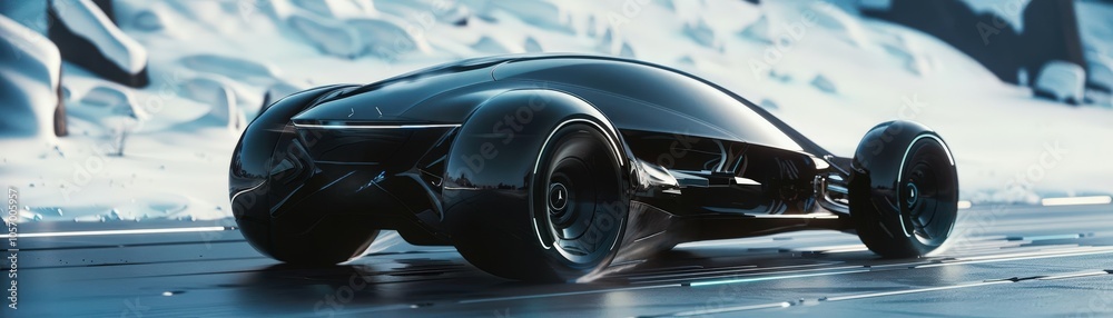 Fototapeta premium Dive into the future of automotive innovation with a dynamic 3D visualization of an electronic electric car
