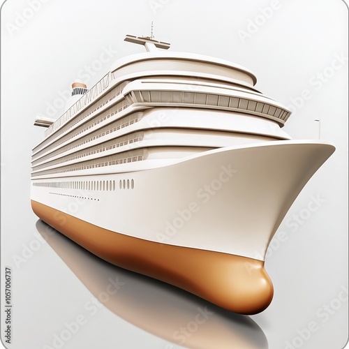 Stylish Cruise Ship Icon for App Design