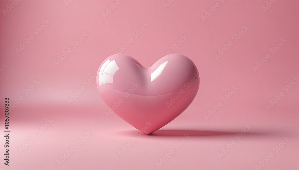 3D Pink Heart on Soft Pink Backdrop - Celebrate Love and Happiness this Valentine's Day 3D Pink Heart on Soft Pink Backdrop - Celebrate Love and Happiness this Valentine's Day