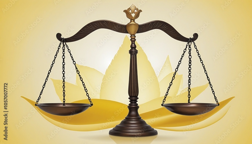 Minimalist Yellow Background with Illuminated Justice Symbol: A Representation of Equality and Human Rights Advocacy Minimalist Yellow Background with Illuminated Justice Symbol: A Representation of Equality and Human Rights Advocacy