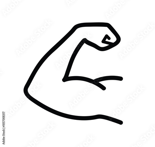 Strong Muscular Arm vector illustration