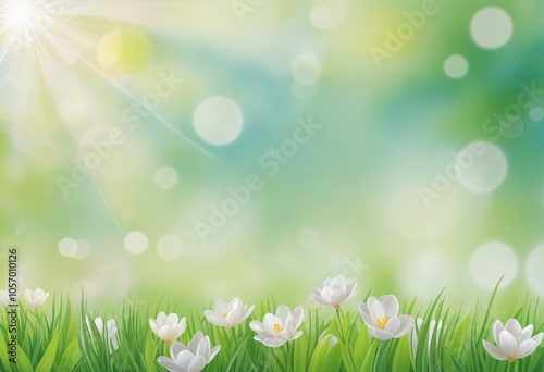 Blissful Spring Bliss: A Soft Bokeh Background for Holidays