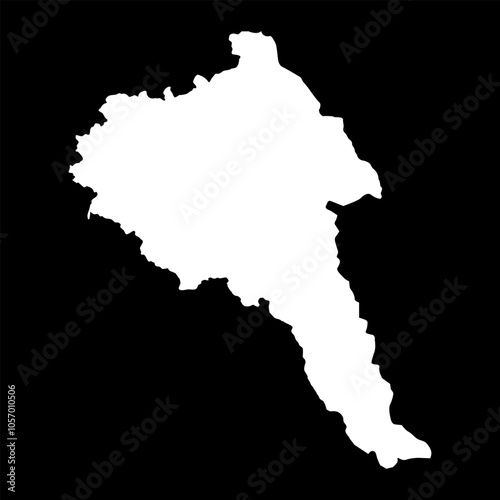 Bayan Olgii province map, administrative division of Mongolia. Vector illustration.