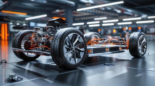 Wallpaper Mural Express the sophistication of electric vehicles in a mesmerizing 3D illustration Torontodigital.ca