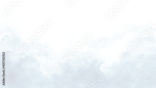 Watercolor background in white and gray painting with cloudy distressed texture and marbled grunge, soft fog or hazy lighting and light grey colors.