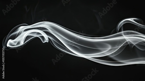 Thin stream of incense smoke rising with a slow motion effect, surrounded by a peaceful, simple setup.