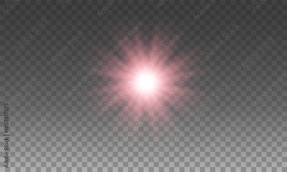 Light star, pink color. Light sunny gold. Light flash of purple color. Vector illustrator. lighting effects. Beam from a spotlight and a star. Glowing abstract isolated lenses with light effects. Lens Light star, pink color. Light sunny gold. Light flash of purple color. Vector illustrator. lighting effects. Beam from a spotlight and a star. Glowing abstract isolated lenses with light effects. Lens
