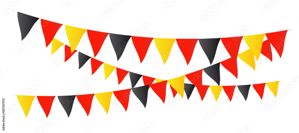 Fototapeta premium Dreifarbige Wimpel (Deutschlandflagge)