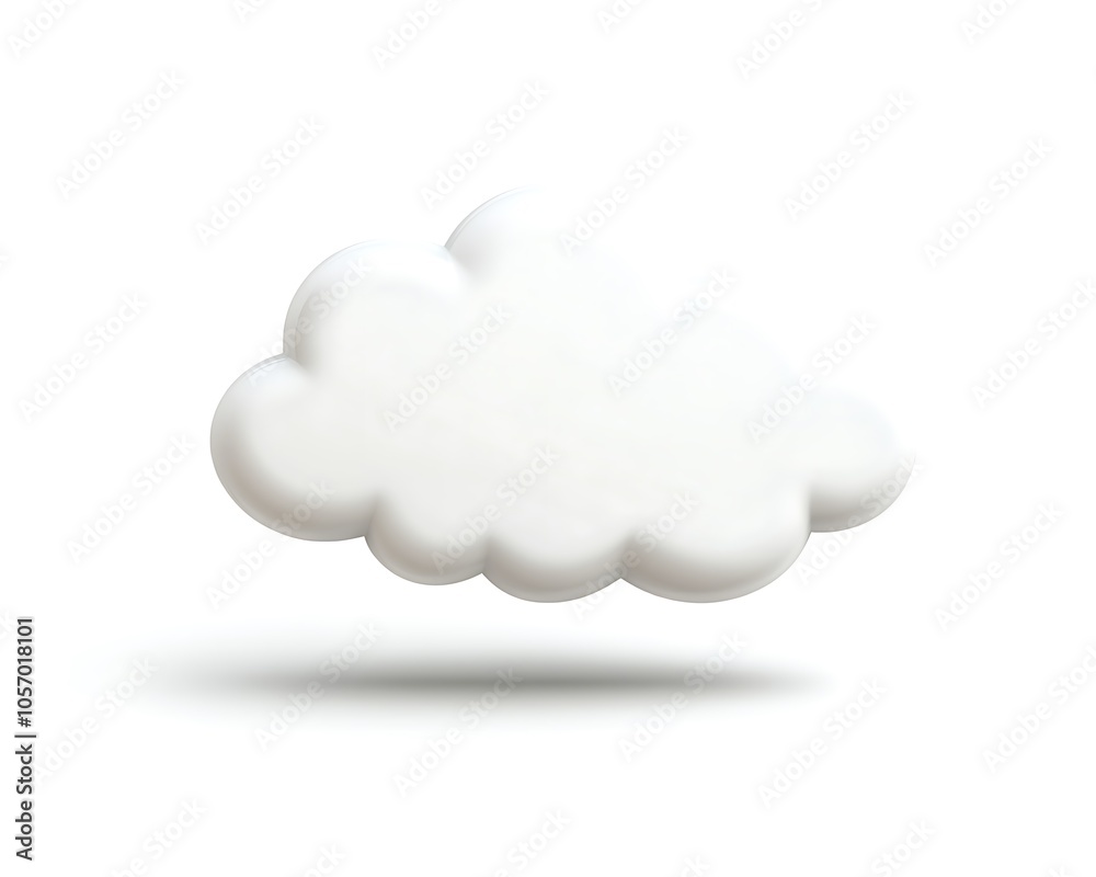 A vector illustration of an empty speech bubble in the shape of a cloud on a white background with a 3D rendering style in white color high resolution A vector illustration of an empty speech bubble in the shape of a cloud on a white background with a 3D rendering style in white color high resolution