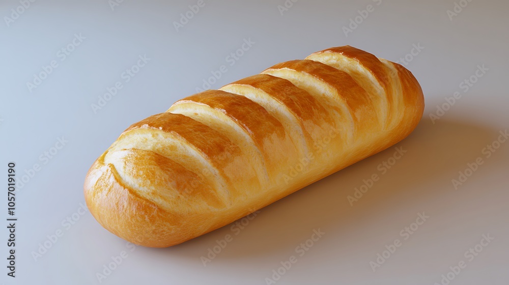 A long, thin, golden brown loaf of bread A long, thin, golden brown loaf of bread
