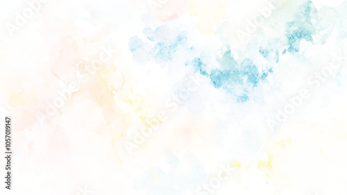 Colorful and bright watercolor background texture with grunge watercolor splashes, Abstract bright and shinny lovely soft color watercolor background, Beautiful and light color colorful background.