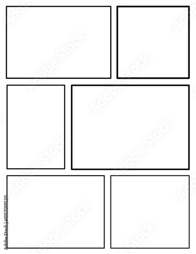 Layout comic or manga background  pop art backdrops in frames and panel for mangaka or comic artist. copysace text and sketch

