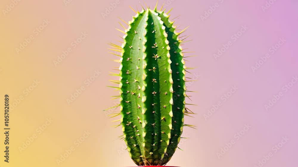 Detailed cactus close-up with visible spines, embodying the harsh beauty of desert vegetation Detailed cactus close-up with visible spines, embodying the harsh beauty of desert vegetation