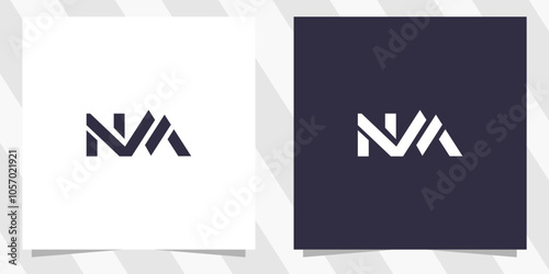 letter nm mn logo design