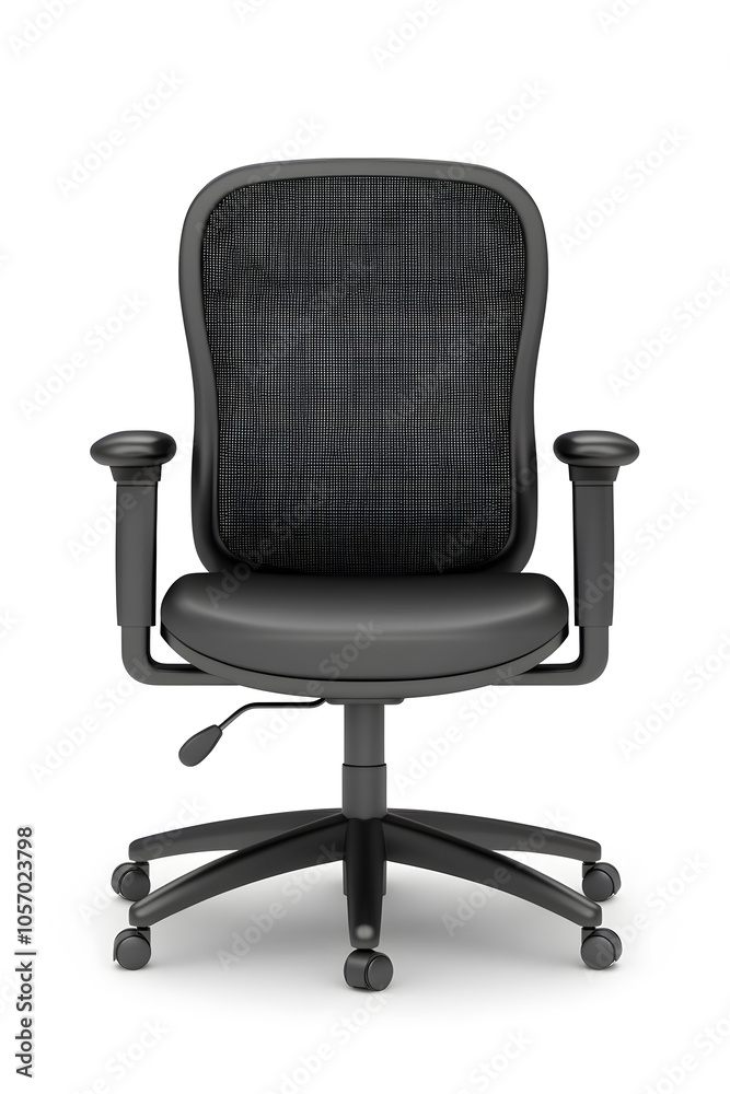 Ergonomic office chair, minimalist design, isolated on white background Ergonomic office chair, minimalist design, isolated on white background