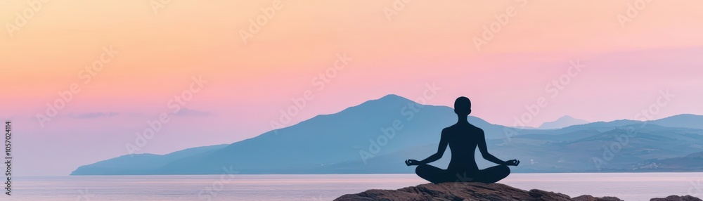 Calmness embodied in a beach yoga session at dusk, wellness retreat by the ocean, beach yoga, wellness, calm