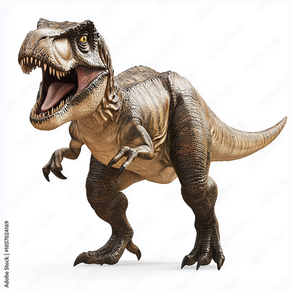Dinosaur: Tyrannosaurus rex with powerful jaws open, ferocious might of the t-rex Dinosaur: Tyrannosaurus rex with powerful jaws open, ferocious might of the t-rex
