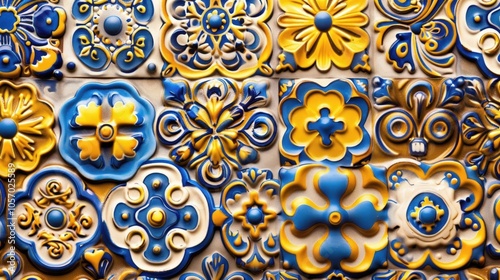 Colorful Portuguese azulejo tile patterns