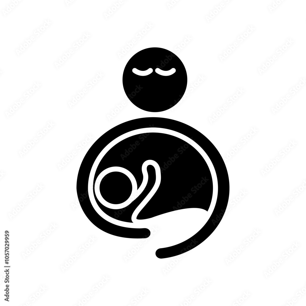 Breast feeding icon flat line symbol set. Breast feeding icon flat line symbol set.