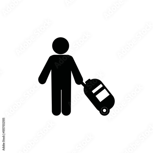 Guest icon flat line symbol set.