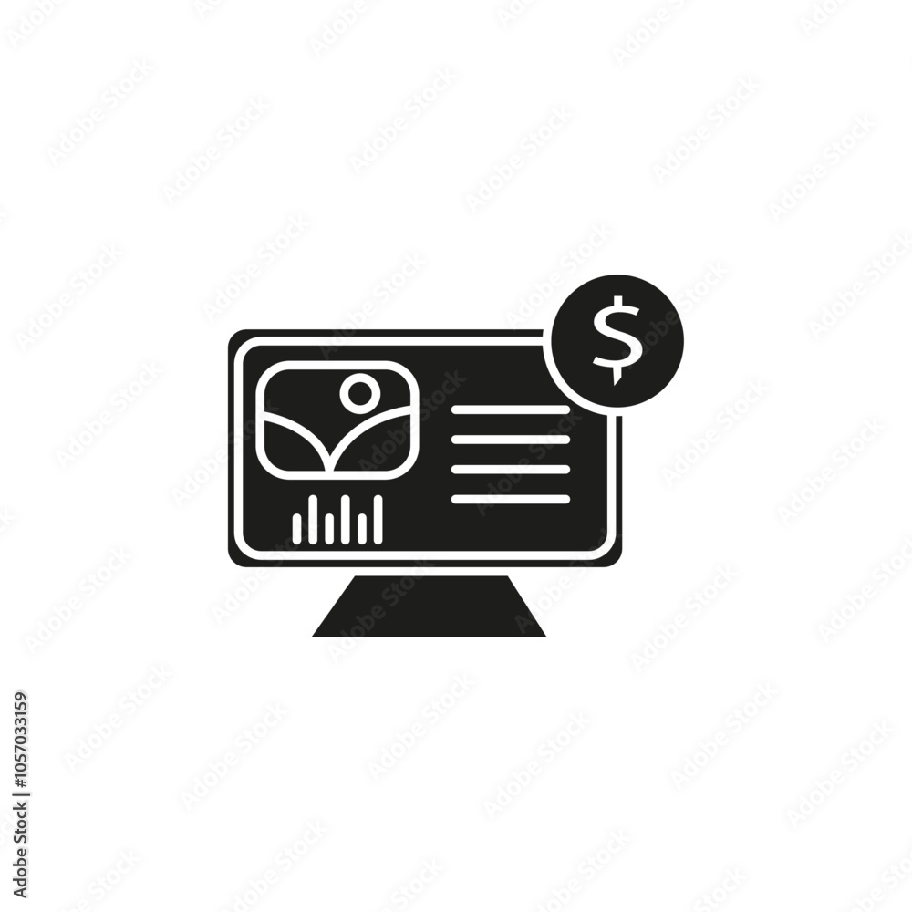 Native Advertising icon flat line symbol set. Native Advertising icon flat line symbol set.