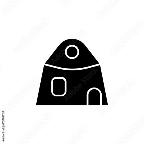 Mud gut icon flat line symbol set.