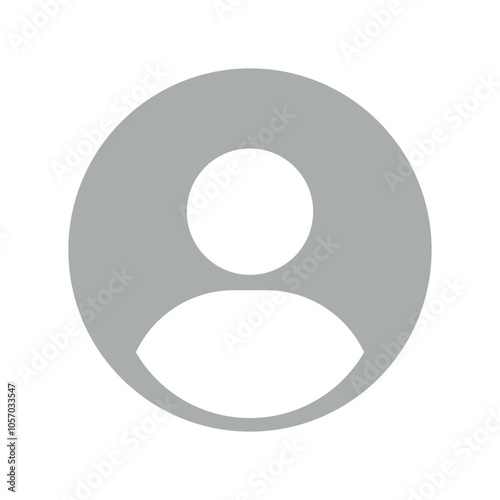 Blank profile picture flat icon for websites and graphic resources.