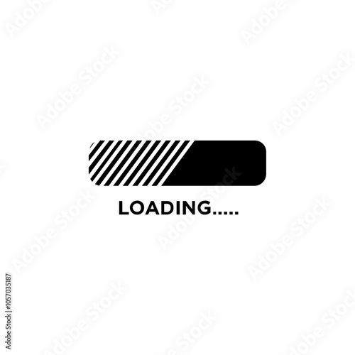 website load bar icon flat line symbol set.