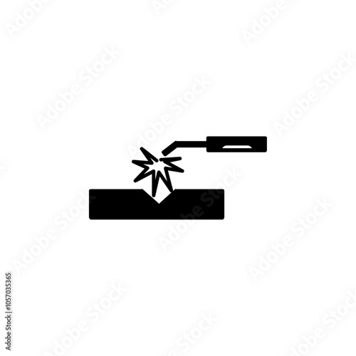 welding icon flat line symbol set.