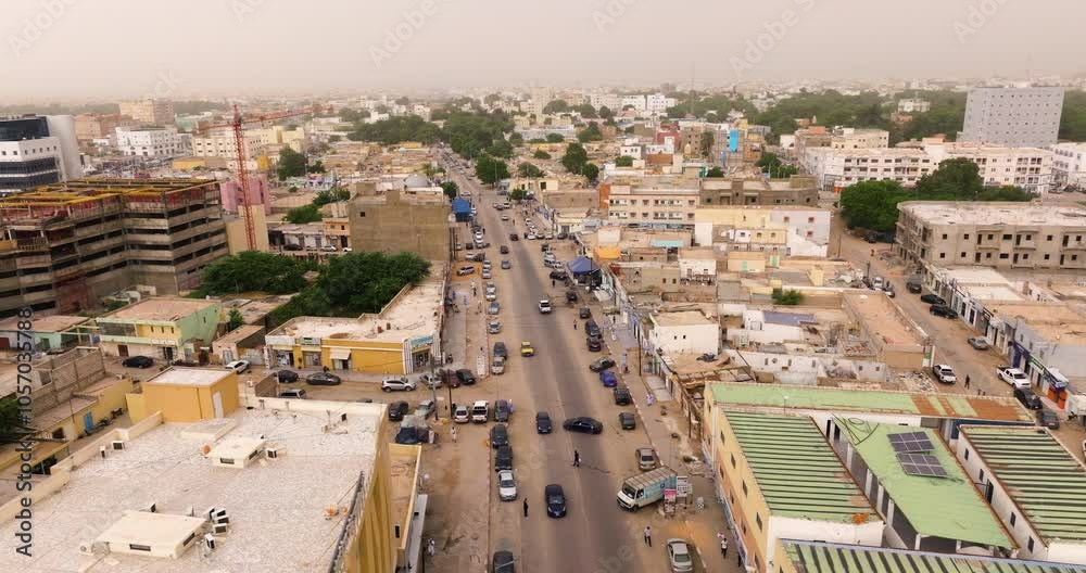 Aerial View Of Nouakchott City, Mauritania - Drone Shot Aerial View Of Nouakchott City, Mauritania - Drone Shot