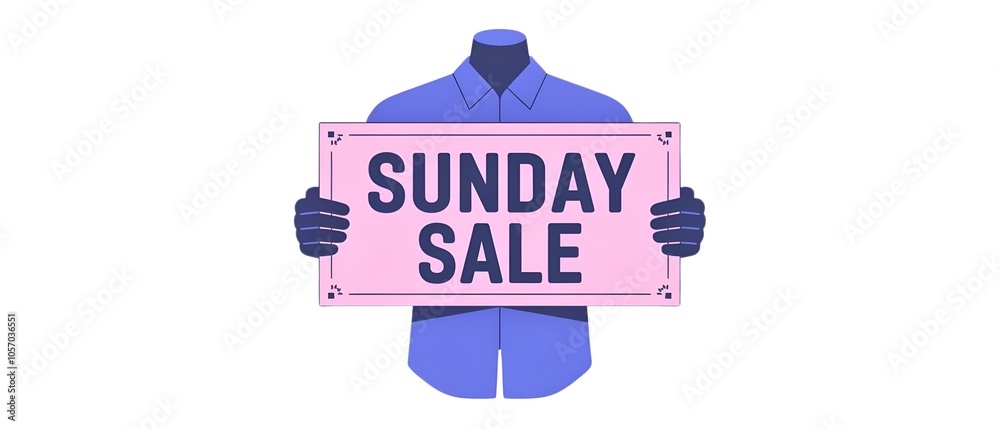 A Creative sunday sale banner with plain white background generated by AI A Creative sunday sale banner with plain white background generated by AI