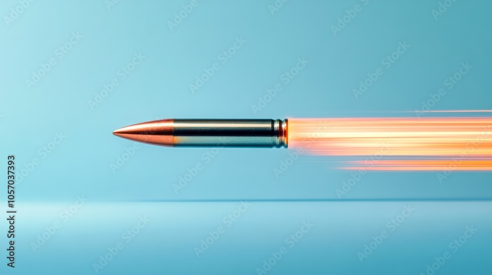 Naklejka premium close-up bullet in motion