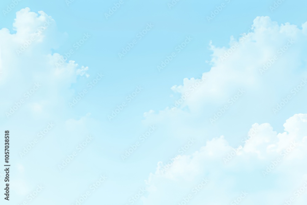Blue sky with soft white clouds and copy space for text Blue sky with soft white clouds and copy space for text