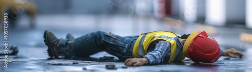 Craft lifelike models of workplace accidents, emphasizing the importance of safety precautions photo