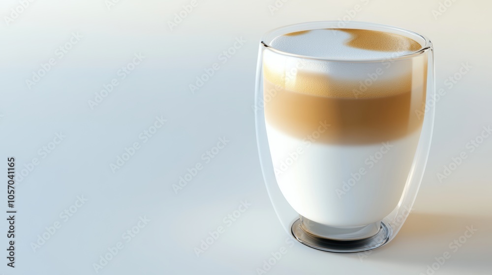 A stunningly vibrant latte macchiato captured in gigapixel high fidelity for coffee lovers and aficionados A stunningly vibrant latte macchiato captured in gigapixel high fidelity for coffee lovers and aficionados