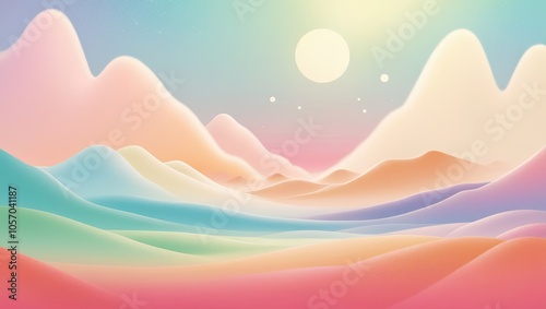 Pastel Dreamscape,Perfect for children's books, social media posts, or any project that evokes a sense of wonder and imagination.