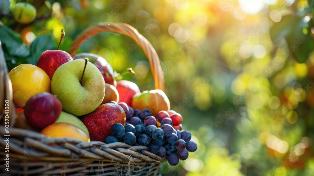 Organic Farm Fresh Fruits in Autumn Harvest Organic Farm Fresh Fruits in Autumn Harvest