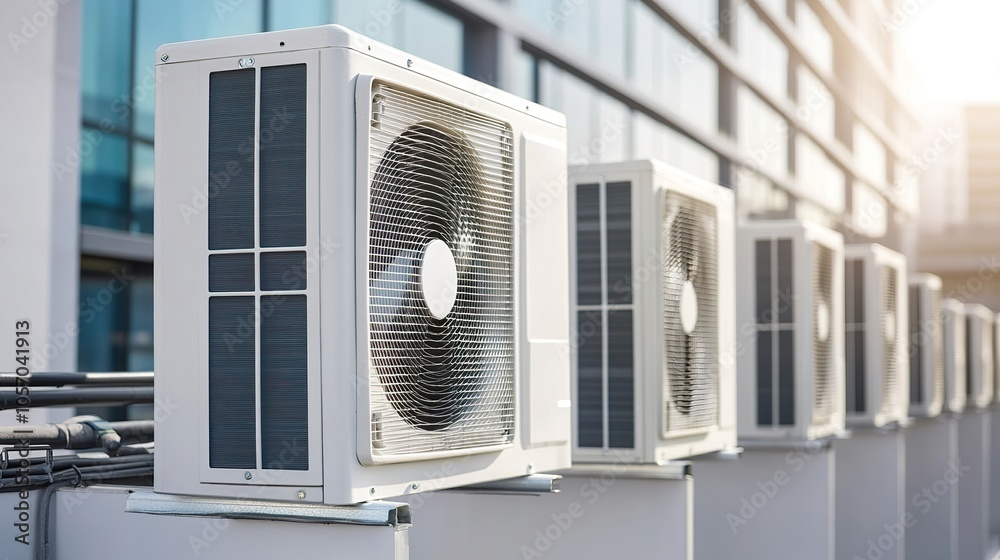 High-performance commercial air conditioner with sleek design, ideal for large facilities