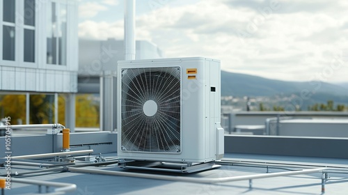 High-performance commercial air conditioner with sleek design, ideal for large facilities