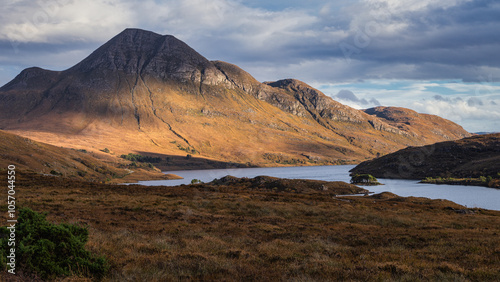 The landscape of Assynt in the Highlands of Scotland.