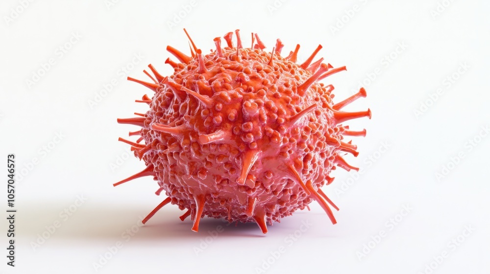 T lymphocyte with biochemistry structures, showing adaptive immunity, isolated on white T lymphocyte with biochemistry structures, showing adaptive immunity, isolated on white