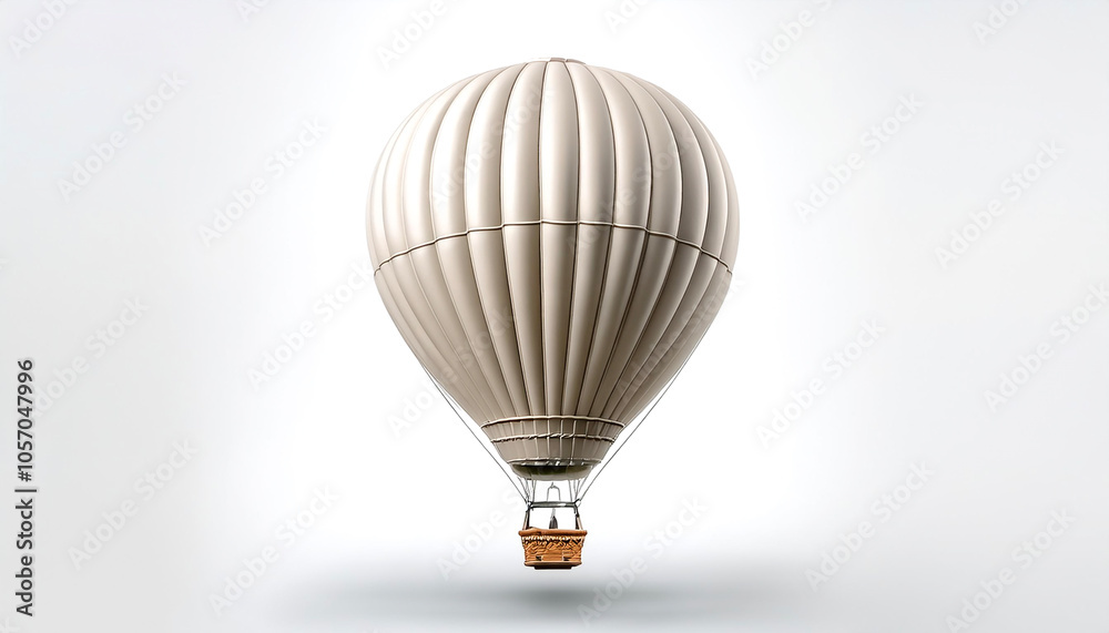 Fototapeta premium Hot air balloon floating or flying isolated white background