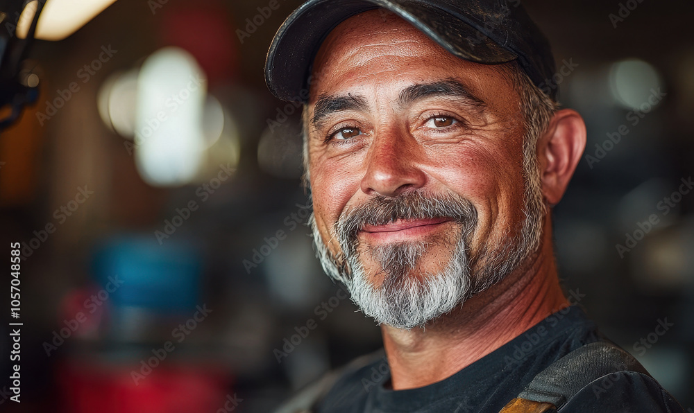 Portrait of a Content Middle-Aged Man in Work Attire with a Warm Smile Portrait of a Content Middle-Aged Man in Work Attire with a Warm Smile