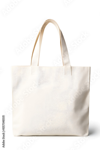 Blank Eco Friendly White tote bag mock up, isolated on white background.