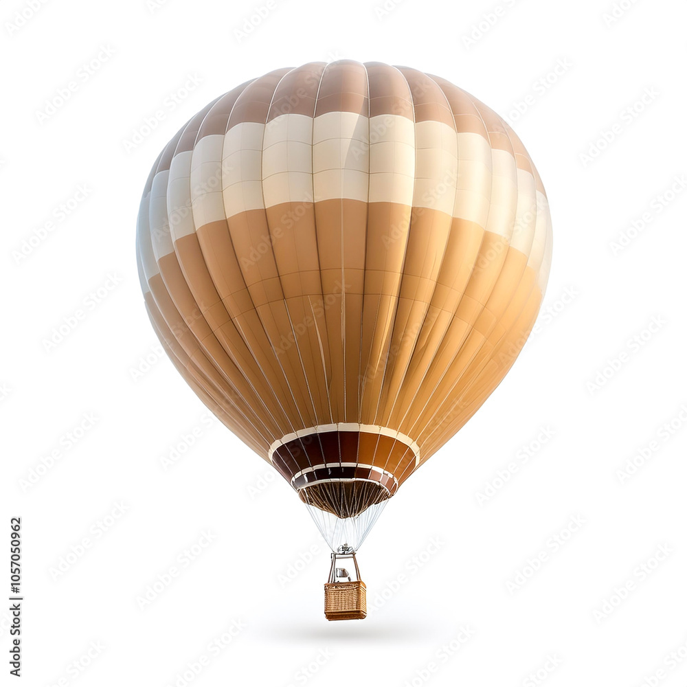 Naklejka premium Hot air balloon floating or flying isolated white background
