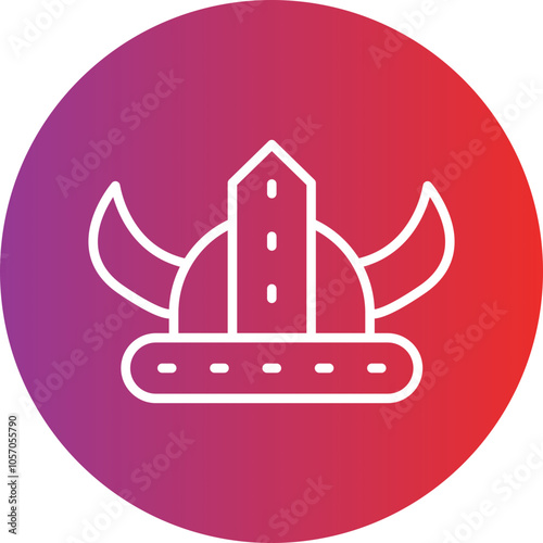 Viking Helmet Icon Style