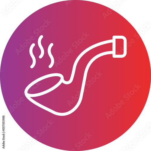 Smoking Pipe Icon Style