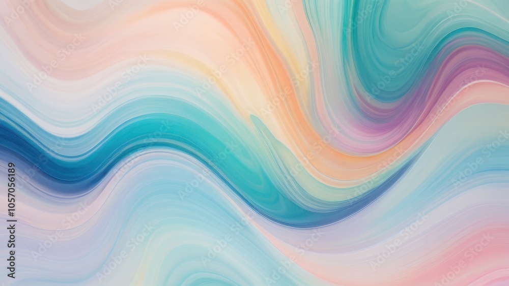A vibrant, abstract wave of pastel colors, blending teal, pink, and lavender tones. Perfect for backgrounds or modern artistic projects A vibrant, abstract wave of pastel colors, blending teal, pink, and lavender tones. Perfect for backgrounds or modern artistic projects