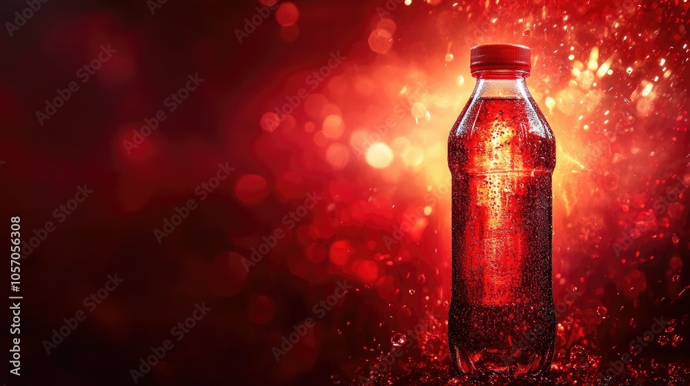 energy drink bottle with red energetic background energy drink bottle with red energetic background