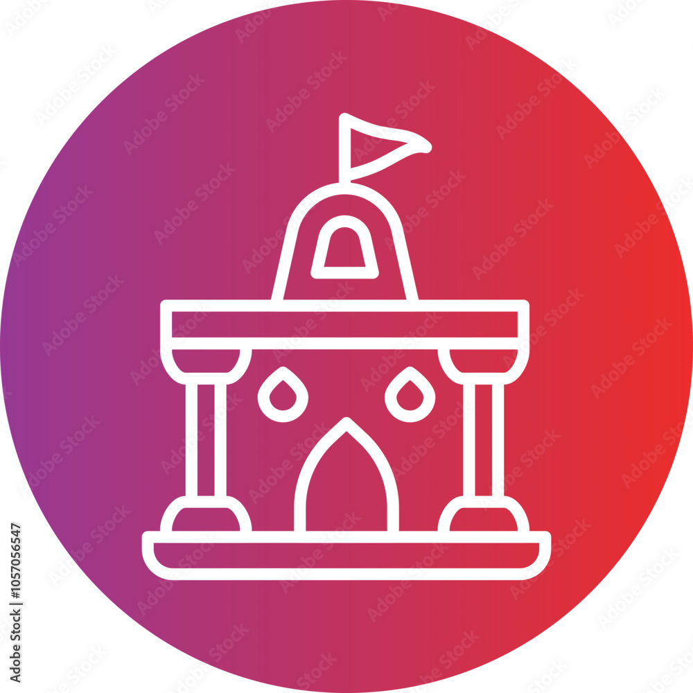 Temple Icon Style Temple Icon Style